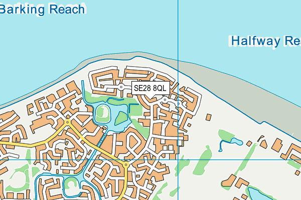 SE28 8QL map - OS VectorMap District (Ordnance Survey)