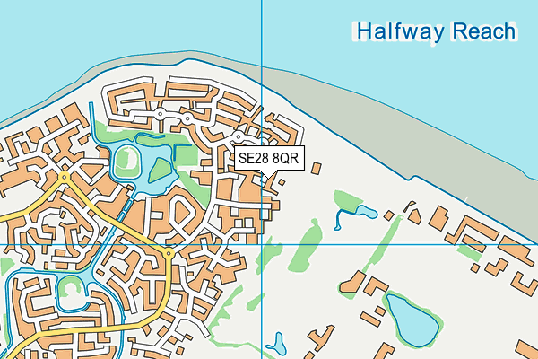 SE28 8QR map - OS VectorMap District (Ordnance Survey)