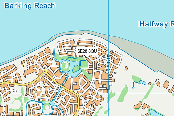 SE28 8QU map - OS VectorMap District (Ordnance Survey)