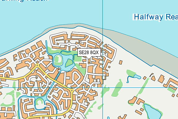 SE28 8QX map - OS VectorMap District (Ordnance Survey)