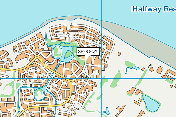 SE28 8QY map - OS VectorMap District (Ordnance Survey)