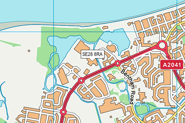SE28 8RA map - OS VectorMap District (Ordnance Survey)