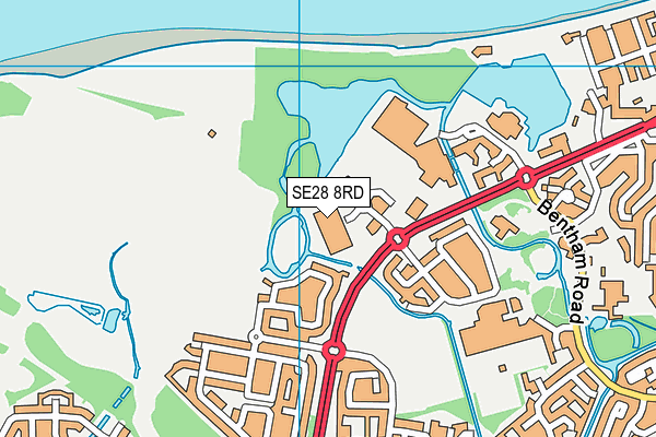 SE28 8RD map - OS VectorMap District (Ordnance Survey)