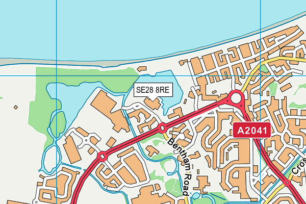 Thamesmere Leisure Centre map (SE28 8RE) - OS VectorMap District (Ordnance Survey)