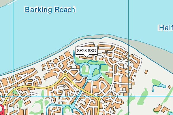 SE28 8SG map - OS VectorMap District (Ordnance Survey)