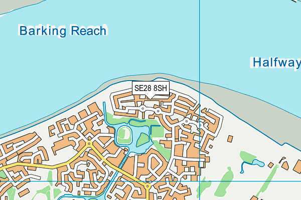 SE28 8SH map - OS VectorMap District (Ordnance Survey)