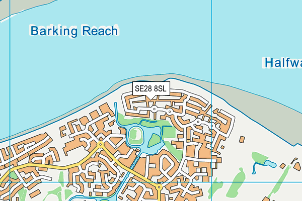 SE28 8SL map - OS VectorMap District (Ordnance Survey)
