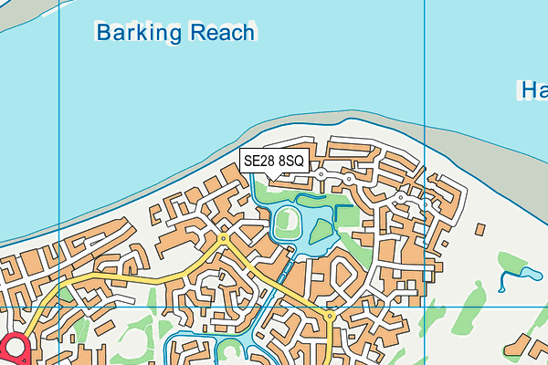 SE28 8SQ map - OS VectorMap District (Ordnance Survey)