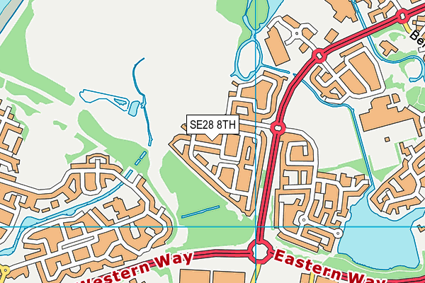SE28 8TH map - OS VectorMap District (Ordnance Survey)