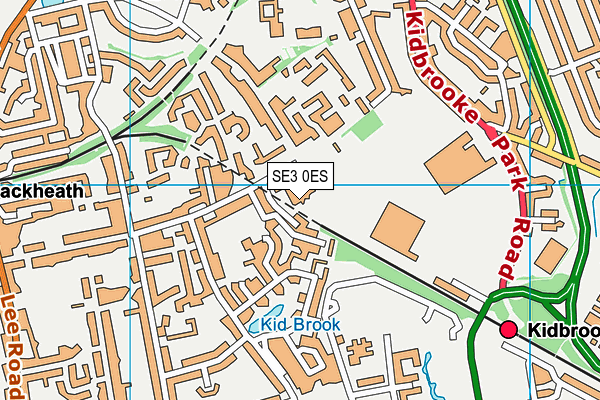 SE3 0ES map - OS VectorMap District (Ordnance Survey)