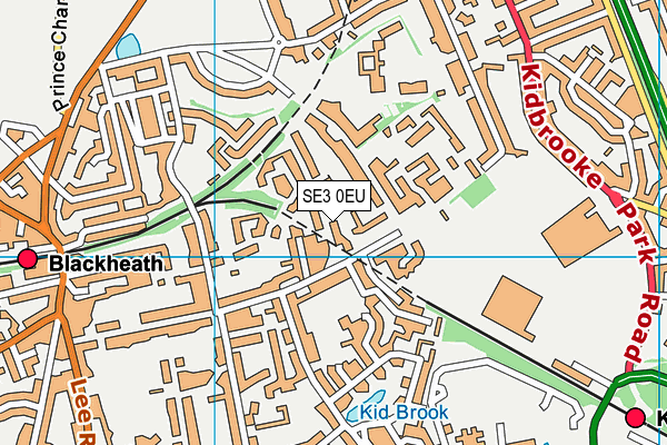SE3 0EU map - OS VectorMap District (Ordnance Survey)
