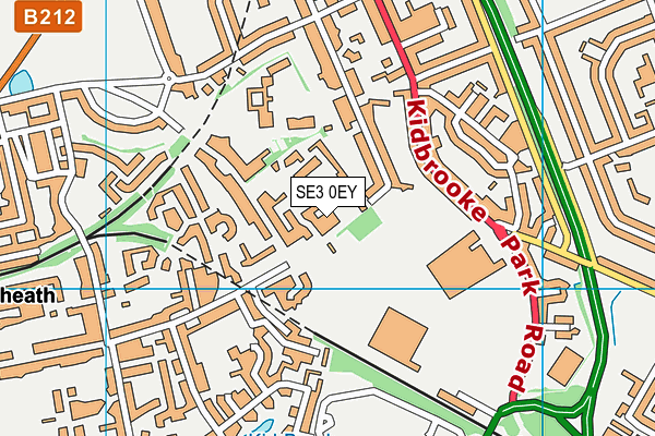 SE3 0EY map - OS VectorMap District (Ordnance Survey)