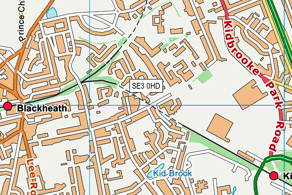 SE3 0HD map - OS VectorMap District (Ordnance Survey)
