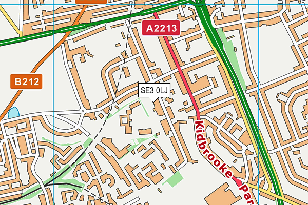 SE3 0LJ map - OS VectorMap District (Ordnance Survey)