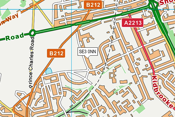 SE3 0NN map - OS VectorMap District (Ordnance Survey)