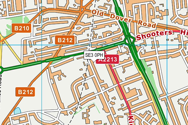 SE3 0PH map - OS VectorMap District (Ordnance Survey)
