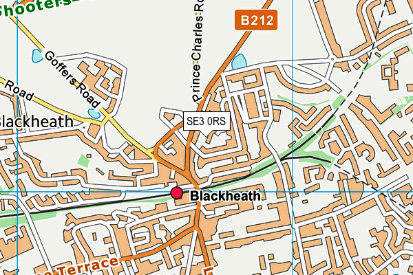 SE3 0RS map - OS VectorMap District (Ordnance Survey)
