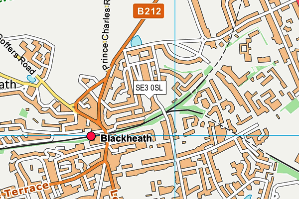 SE3 0SL map - OS VectorMap District (Ordnance Survey)