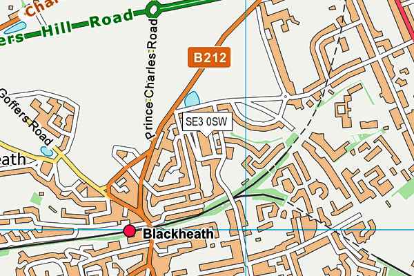 SE3 0SW map - OS VectorMap District (Ordnance Survey)