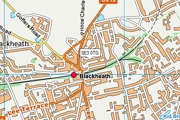 SE3 0TG map - OS VectorMap District (Ordnance Survey)