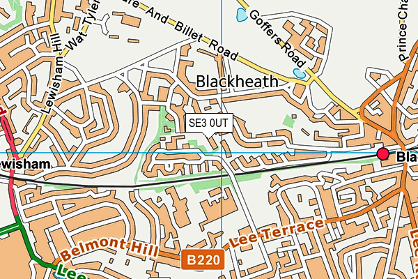 SE3 0UT map - OS VectorMap District (Ordnance Survey)