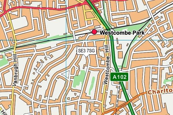 SE3 7SG map - OS VectorMap District (Ordnance Survey)
