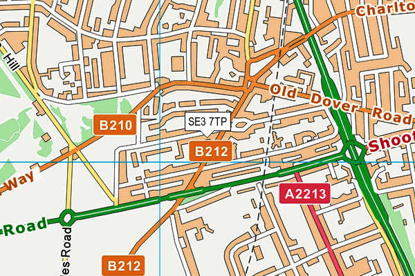 SE3 7TP map - OS VectorMap District (Ordnance Survey)