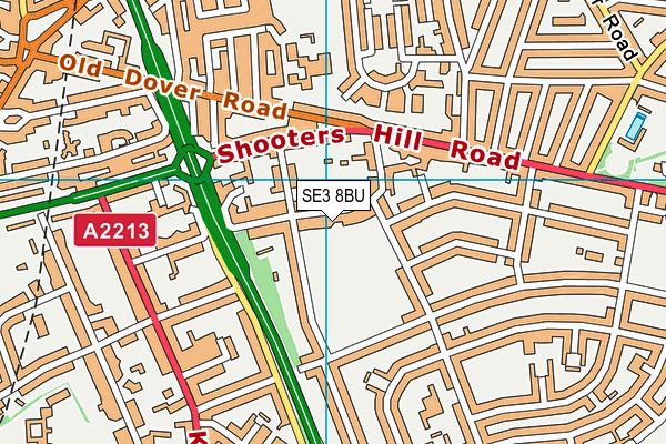 Hervey Road Playing Fields map (SE3 8BU) - OS VectorMap District (Ordnance Survey)
