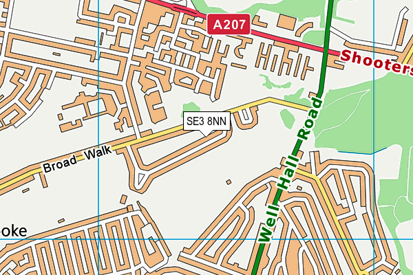 SE3 8NN map - OS VectorMap District (Ordnance Survey)