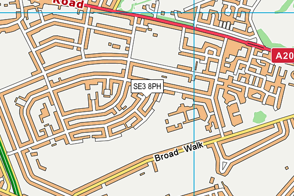 SE3 8PH map - OS VectorMap District (Ordnance Survey)