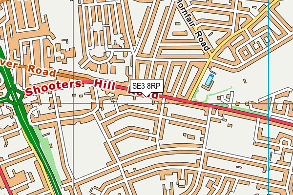 SE3 8RP map - OS VectorMap District (Ordnance Survey)