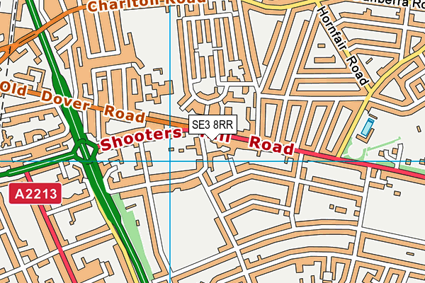 Hervey Road Sports Ground (Closed) map (SE3 8RR) - OS VectorMap District (Ordnance Survey)