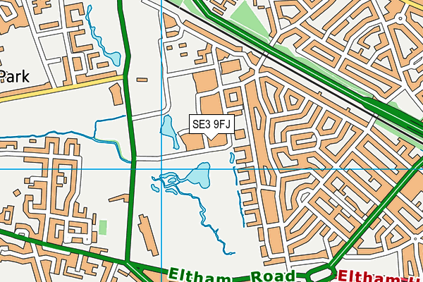 SE3 9FJ map - OS VectorMap District (Ordnance Survey)