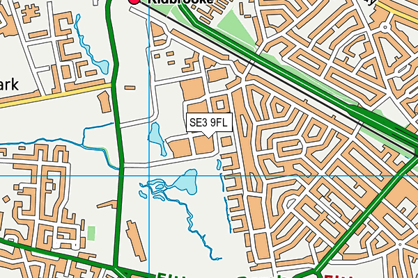 SE3 9FL map - OS VectorMap District (Ordnance Survey)