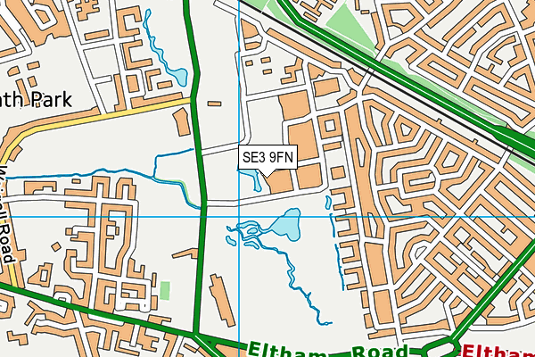 SE3 9FN map - OS VectorMap District (Ordnance Survey)