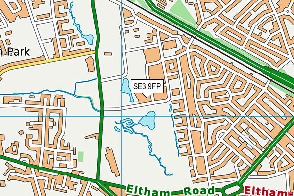 SE3 9FP map - OS VectorMap District (Ordnance Survey)