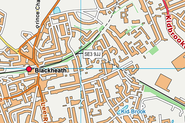 SE3 9JJ map - OS VectorMap District (Ordnance Survey)