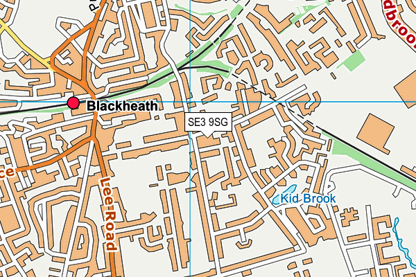 SE3 9SG map - OS VectorMap District (Ordnance Survey)