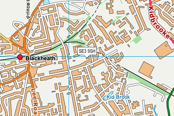 SE3 9SH map - OS VectorMap District (Ordnance Survey)