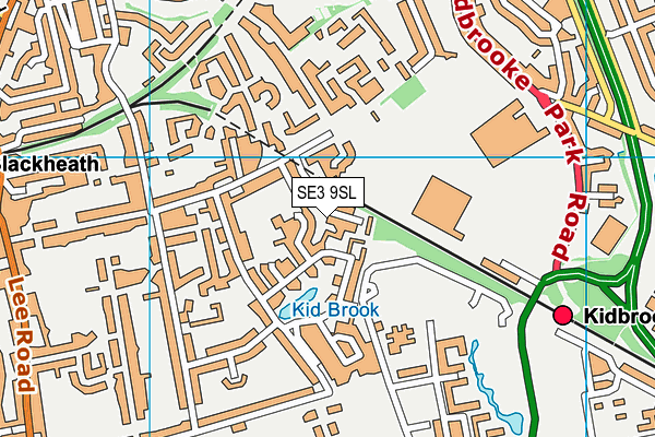 SE3 9SL map - OS VectorMap District (Ordnance Survey)
