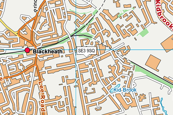 SE3 9SQ map - OS VectorMap District (Ordnance Survey)