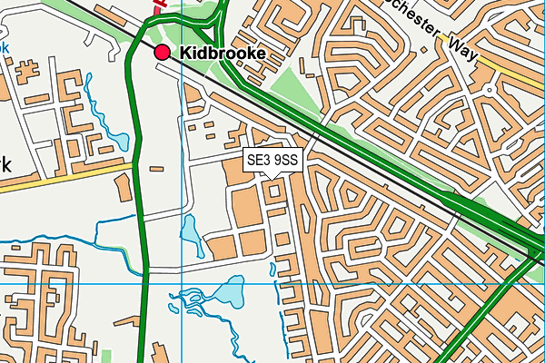 SE3 9SS map - OS VectorMap District (Ordnance Survey)