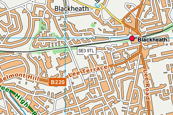 SE3 9TL map - OS VectorMap District (Ordnance Survey)