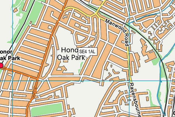 SE4 1AL map - OS VectorMap District (Ordnance Survey)