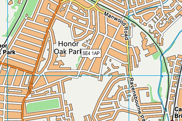SE4 1AP map - OS VectorMap District (Ordnance Survey)