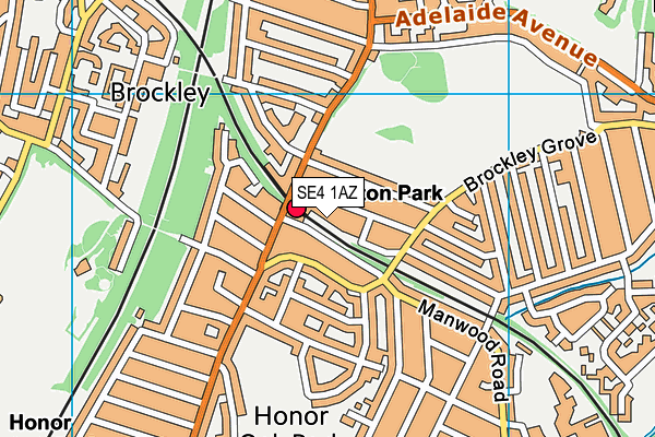 SE4 1AZ map - OS VectorMap District (Ordnance Survey)