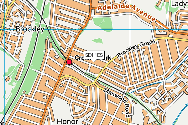 SE4 1ES map - OS VectorMap District (Ordnance Survey)