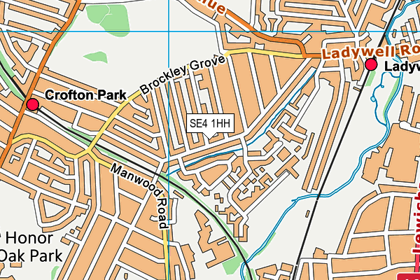 SE4 1HH map - OS VectorMap District (Ordnance Survey)