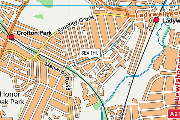 SE4 1HU map - OS VectorMap District (Ordnance Survey)