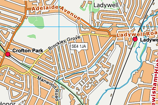 SE4 1JA map - OS VectorMap District (Ordnance Survey)